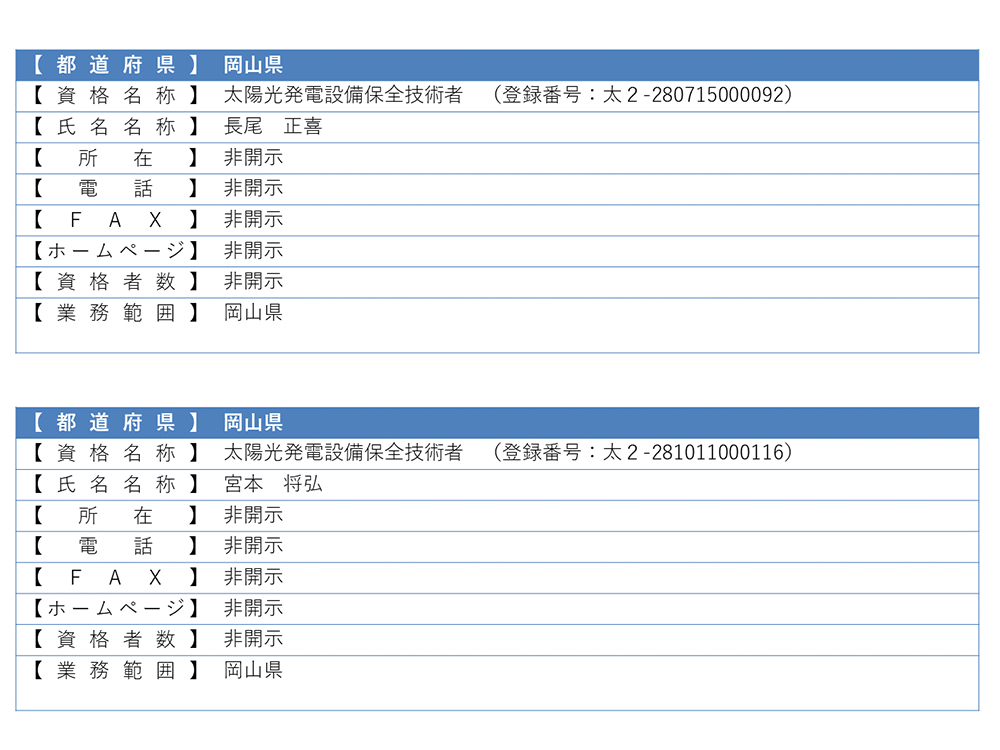 認定登録技術者情報20